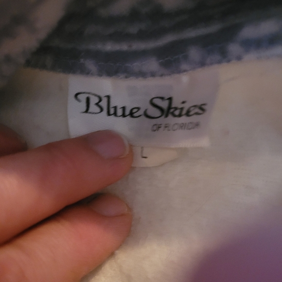 Vintage Blue Skies of Florida Fleece Sweater L - Picture 7 of 7
